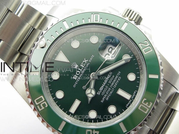 Submariner 116610LV 904L SS Case CF 1:1 Best Edition Green Dial On 904L Bracelet SA3135 – Bild 8