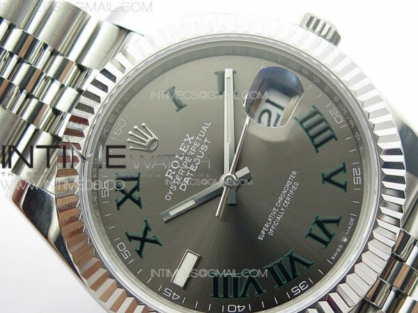 DateJust 41 126334 ZF 1:1 Best Edition 904L Steel Gray Dial Roman Marker on Jubilee Bracelet A2824 (Free Key Ring) – Bild 9