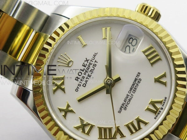 DateJust 31mm 178271 SS/YG APSF Best Edition White Dial Roman Markers on Oyster Bracelet A2824 – Bild 8