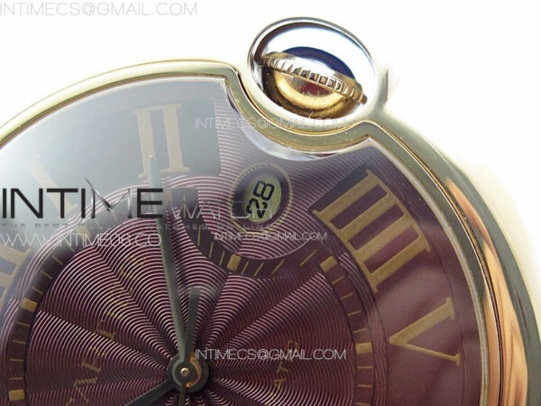 Ballon Bleu 42mm RG K3F 1:1 Best Edition Brown Texture Dial on Brown Leather Strap A2824 – Bild 8