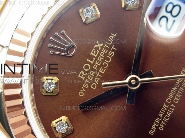 Datejust 31mm 278275 RG BP Best Edition Brown Crystal Markers Dial on RG President Bracelet – Bild 8