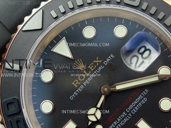 Yacht-Master 126655 RG APSF Best Edition 3D Black Ceramic Bezel on Black Rubber Strap SA3235 – Bild 10