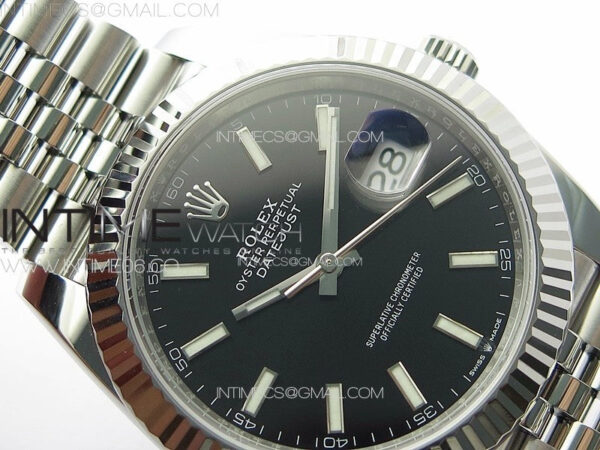 DateJust 41 126334 Clean 1:1 Best Edition 904L Steel Black Stick Dial on Jubilee Bracelet VR3235 – Bild 8