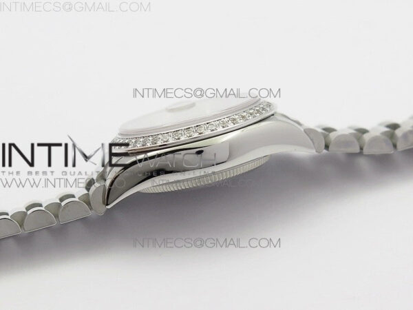 DateJust 28mm SS Diamond Bezel BP Best Edition White MOP Dial on SS Bracelet ETA2671 – Bild 8