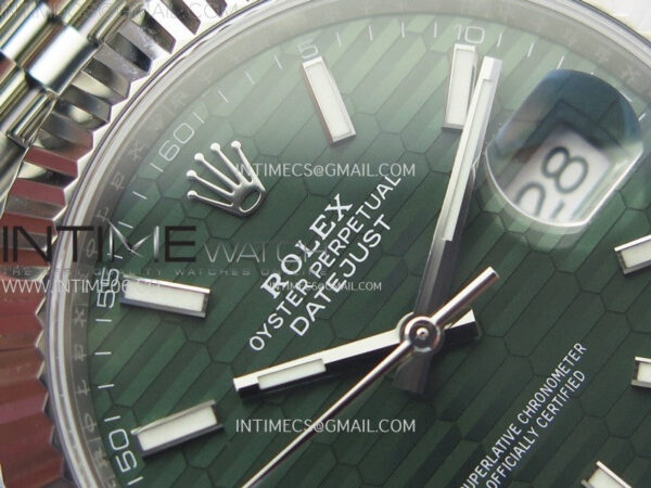 DateJust 41 126334 904L Steel NTF 1:1 Best Edition Green Fluted Dial on Jubilee Bracelet VR3235 – Bild 8