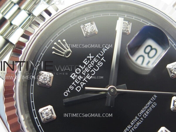 DateJust 36 SS 126234 VSF 1:1 Best Edition 904L Steel Black Dial Diamonds Markers on Jubilee Bracelet VS3235 – Bild 8