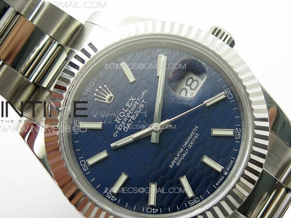 DateJust 41 126334 SS GMF 1:1 Best Edition Blue Fluted Dial on Oyster Bracelet – Bild 8