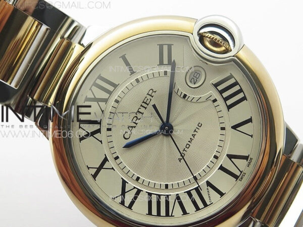 Ballon Bleu 42mm SS/RG K3F 1:1 Best Edition White Texture Dial on SS Bracelet A2824 – Bild 8