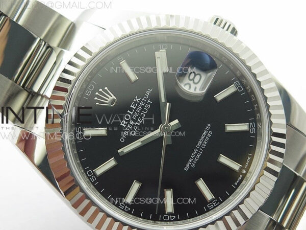 DateJust 41 126334 NTF 1:1 Best Edition 904L Steel Black Stick Dial on Oyster Bracelet VR3235 – Bild 8