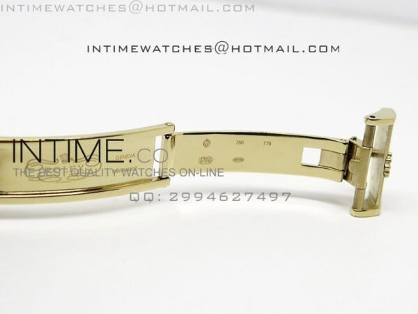 DayDate YG 36mm Slier Gray Dial Diamond Bezel On Leather Strap – Bild 8