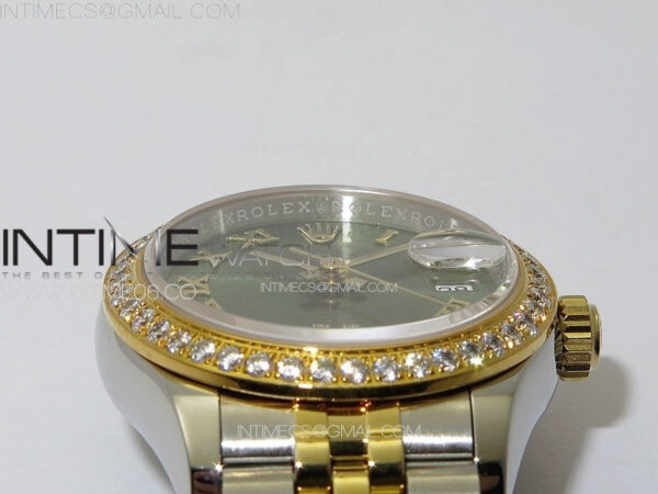Datejust 28mm 279179 SS/YG APSF Best Edition Green Dial Roman Markers on SS/YG Jubilee Bracelet NH05 – Bild 8