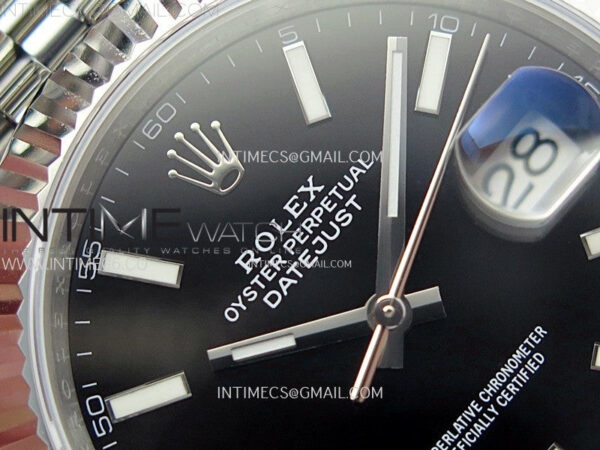 DateJust 41mm 126334 904 SS ARF 1:1 Best Edition Black Dial Sticks Markers on Jubilee Bracelet SH3235 – Bild 8