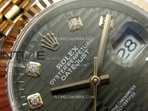 DateJust 36 SS 126231 904L SS/RG VSF 1:1 Best Edition Gray Fluted Dial Diamonds Markers on Jubilee Bracelet VS3235 – Bild 8