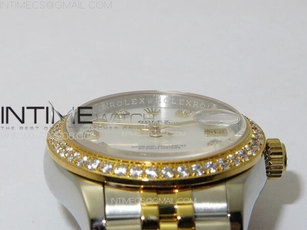 Datejust 28mm 279179 SS/YG APSF Best Edition White MOP Dial Crystals Markers on SS/YG Jubilee Bracelet NH05 – Bild 8