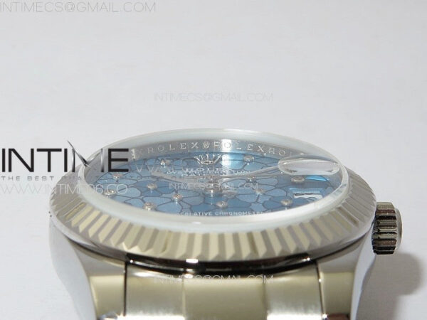 DateJust 31mm 278274 904L SS GMF Best Edition Blue Flowers Crystals Dial on 904L Oyster Bracelet A2824 – Bild 8
