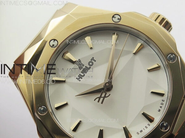 Classic Fusion Orlinski RG APSF 1:1 Best Edtion White Faceted Dial on White Rubber Strap A2892 – Bild 8