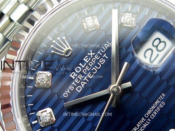 DateJust 36 SS 126234 VSF 1:1 Best Edition 904L Steel Blue Fluted Dial Diamonds Markers on Jubilee Bracelet VS3235 – Bild 8