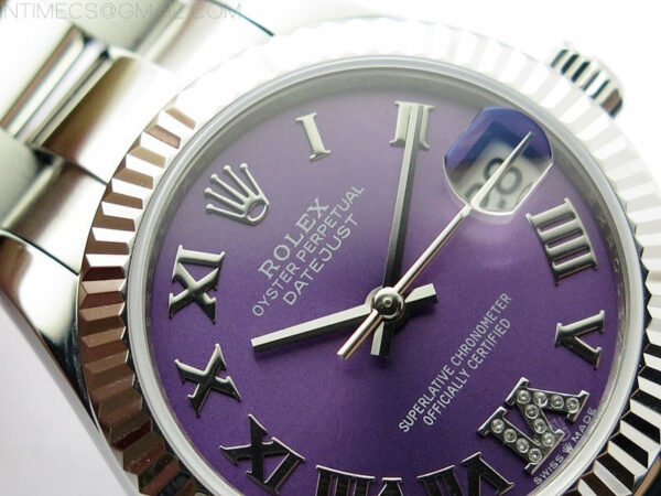 Datejust 31mm 278273 SS BP Best Edition Purple Roman Markers Dial on Oyster Bracelet – Bild 8