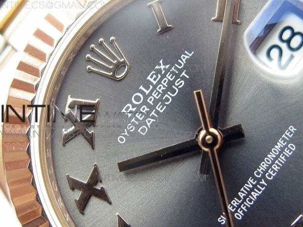 Datejust 31mm 278275 RG BP Best Edition Gray Roman Markers Dial on RG President Bracelet – Bild 8