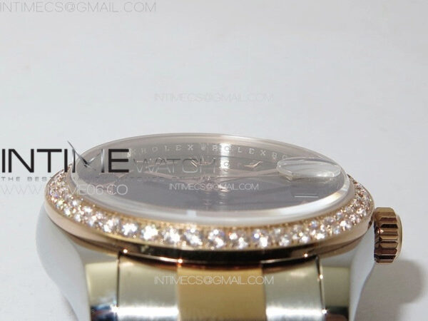 DateJust 31mm 72610 SS/Crystals Bezel APSF Best Edition Green Dial Roman Markers on Oyster Bracelet A2824 – Bild 8