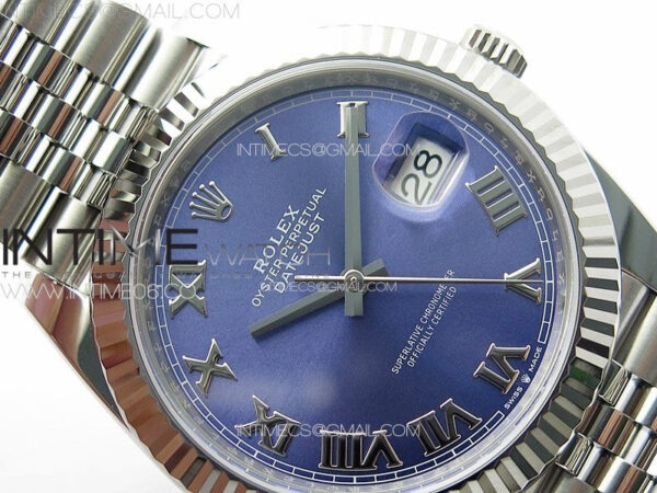 DateJust 41 126334 Clean 1:1 Best Edition 904L Steel Blue Roman Dial on Jubilee Bracelet VR3235 – Bild 8