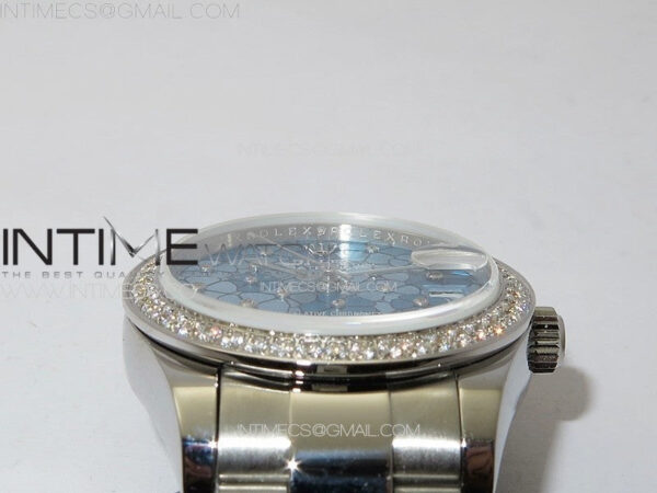 DateJust 31mm 278274 904L SS/Crystals Bezel GMF Best Edition Blue Flowers Crystals Dial on 904L Oyster Bracelet A2824 – Bild 8