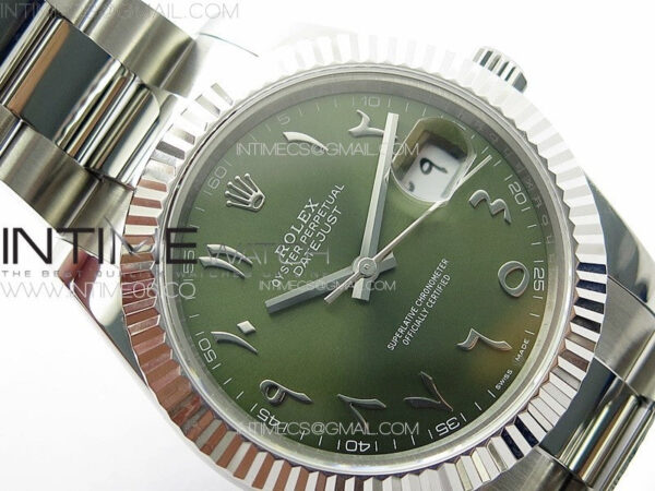 DateJust 41 126334 SS GMF 1:1 Best Edition Green Dial Arabic Markers on Oyster Bracelet – Bild 8