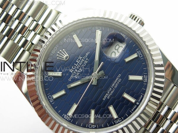 DateJust 41 126334 SS GMF 1:1 Best Edition Blue Fluted Dial on Jubilee Bracelet – Bild 8