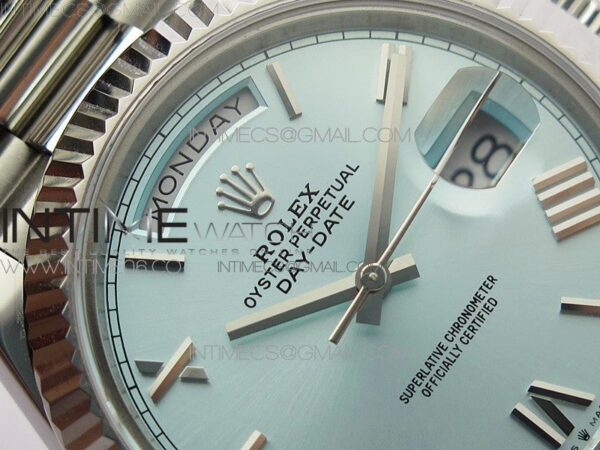 Day Date 40mm SS BP 1:1 Best Edition Silver Roman Dial on SS Bracelet A2836 – Bild 9
