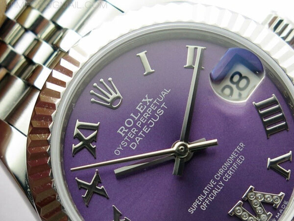 Datejust 31mm 278271 SS BP Best Edition Purple Roman Markers Dial on Jubilee Bracelet – Bild 8