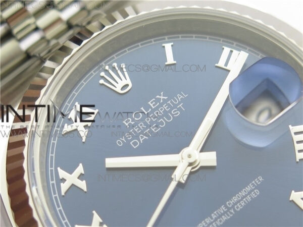 DateJust 36 SS 116234 ARF 1:1 Best Edition 904L Steel Blue Dial Roman Markers on Jubilee Bracelet SH3135 V3 – Bild 8