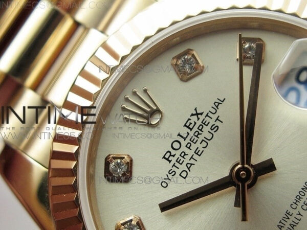 Datejust 31mm 278275 RG BP Best Edition Silver Crystals Markers Dial on RG President Bracelet – Bild 7