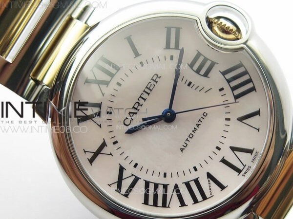 Ballon Bleu 36mm SS/RG K3F 1:1 Best Edition White MOP Dial on SS Bracelet A076 – Bild 8