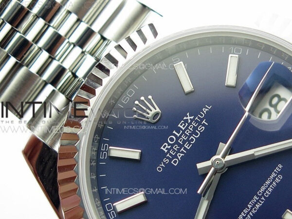 DateJust 41 126334 ZF 1:1 Best Edition 904L Steel Blue Dial Stick Marker on Jubilee Bracelet A2824 (Free Key Ring) – Bild 10