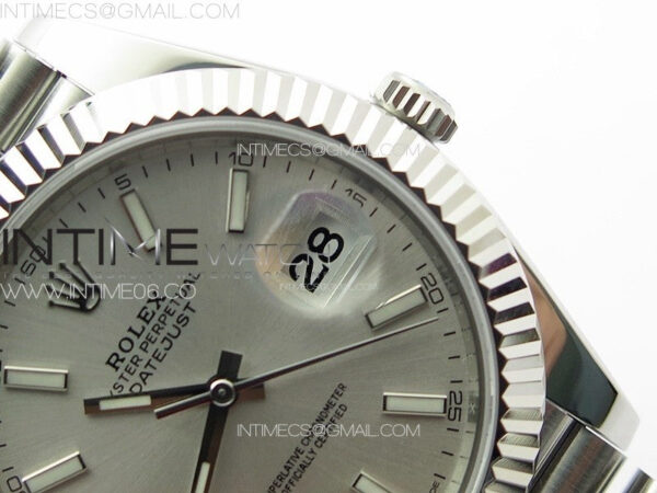 DateJust 41 126334 ZF 1:1 Best Edition 904L Steel Silver Dial Stick Marker on Jubilee Bracelet A2824 (Free Key Ring) – Bild 9