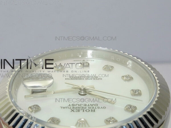 DateJust 41 126334 SS BP 1:1 Best Edition New Version White MOP Crystals Markers Dial on Jubilee Bracelet – Bild 9
