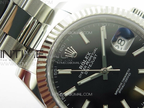 DateJust 41 126334 NTF 1:1 Best Edition 904L Steel Black Stick Dial on Oyster Bracelet VR3235 – Bild 9