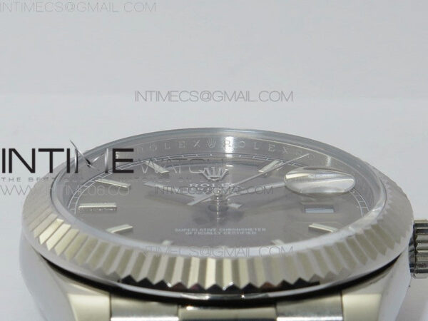 Day Date 40mm SS BP 1:1 Best Edition Gray Stick Dial on SS Bracelet A2836 – Bild 9
