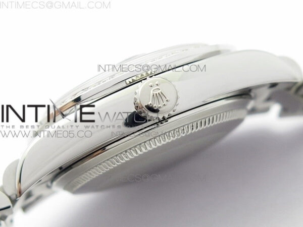 Datejust 31mm 278275 SS Crystals bezel BP Best Edition Silver Roman Markers Dial(@6 Crystal Marker) on SS President Bracelet – Bild 9