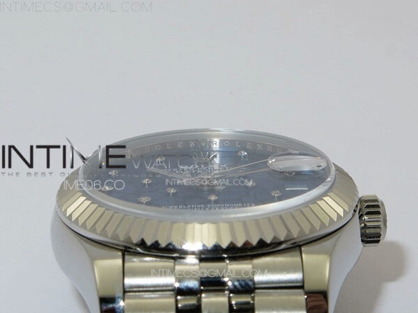 DateJust 31mm 72610 SS APSF Best Edition Blue Flowers Crystals Dial on Jubilee Bracelet A2824 – Bild 9