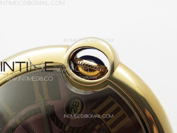 Ballon Bleu 42mm RG K3F 1:1 Best Edition Brown Texture Dial on Brown Leather Strap A2824 – Bild 9