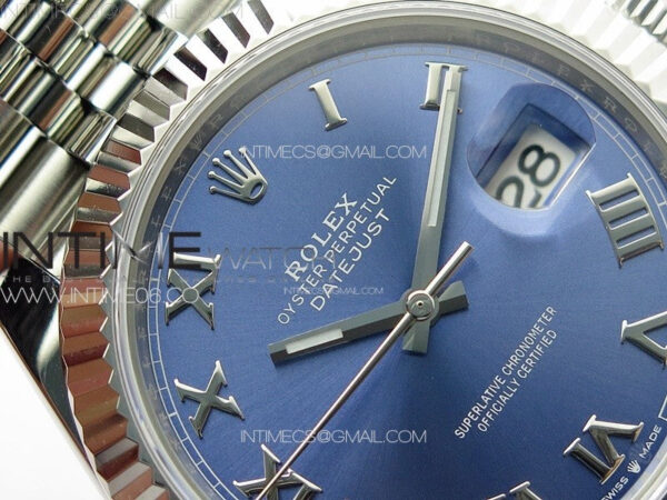 DateJust 41 126334 ZF 1:1 Best Edition 904L Steel Blue Dial Roman Marker on Jubilee Bracelet A2824 (Free Key Ring) – Bild 9