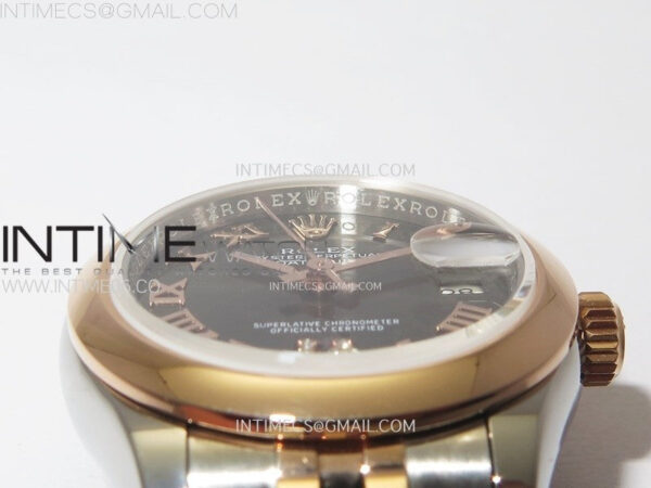 Datejust 28mm 279171 Smooth Bezel SS/RG APSF Best Edition Gray Dial Roman Markers on SS Jubilee Bracelet NH05 – Bild 9