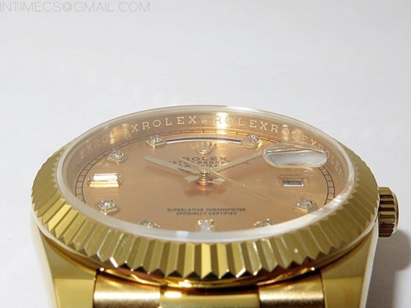 Day Date 40mm 228238 Gain Weight YG/tungsten APSF 1:1 Best Edition Gold Dial Crystals Markers on YG President Bracelet A2836 – Bild 9