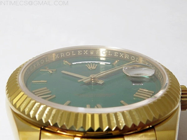 Day Date 40mm 228238 Gain Weight YG/tungsten APSF 1:1 Best Edition Green Dial Roman Markers on YG President Bracelet A2836 – Bild 8