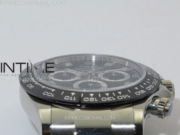 Daytona 116500LN APSF Black Dial Crystals Markers On SS BraceletSlim A7750 – Bild 9