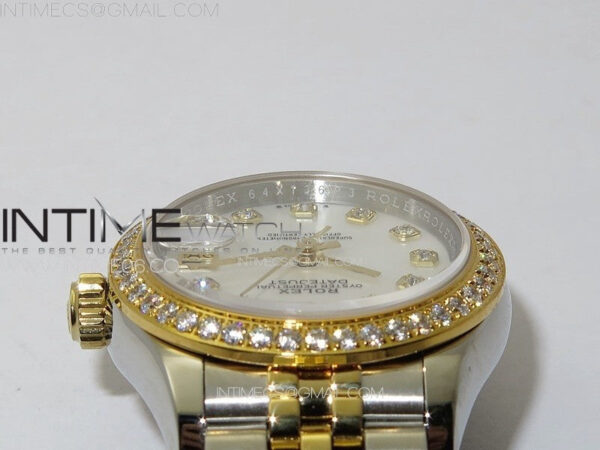 Datejust 28mm 279179 SS/YG APSF Best Edition White MOP Dial Crystals Markers on SS/YG Jubilee Bracelet NH05 – Bild 9