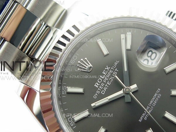 DateJust 41 126334 NTF 1:1 Best Edition 904L Steel Gray Stick Dial on Oyster Bracelet VR3235 – Bild 9