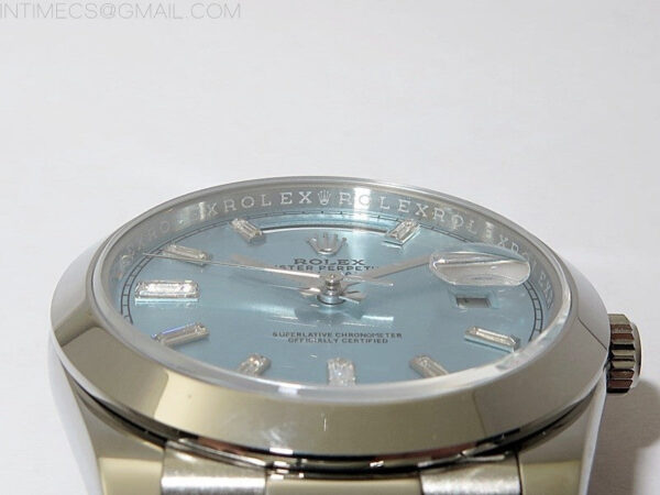Day Date 40mm 228239 Gain Weight SS/tungsten APSF 1:1 Best Edition Ice Blue Dial T Crystals Markers on SS President Bracelet A2836 – Bild 9