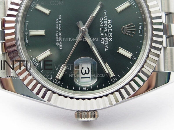 DateJust 41 126334 NTF 1:1 Best Edition 904L Steel Green Stick Dial on Jubilee Bracelet VR3235 – Bild 9